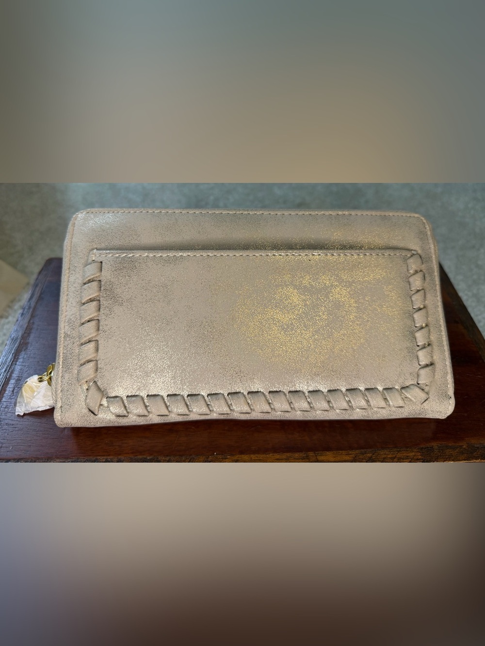 Shimmery Metallic Silver Wallet - Picture 2 of 7